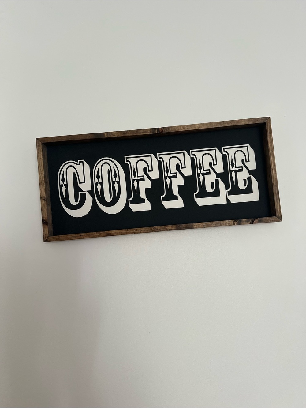Northwood supply COFFEE Framed Wall Sign in Black and White